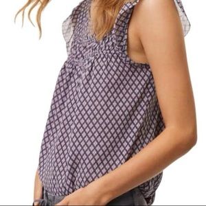 Loft flutter sleeve blouse